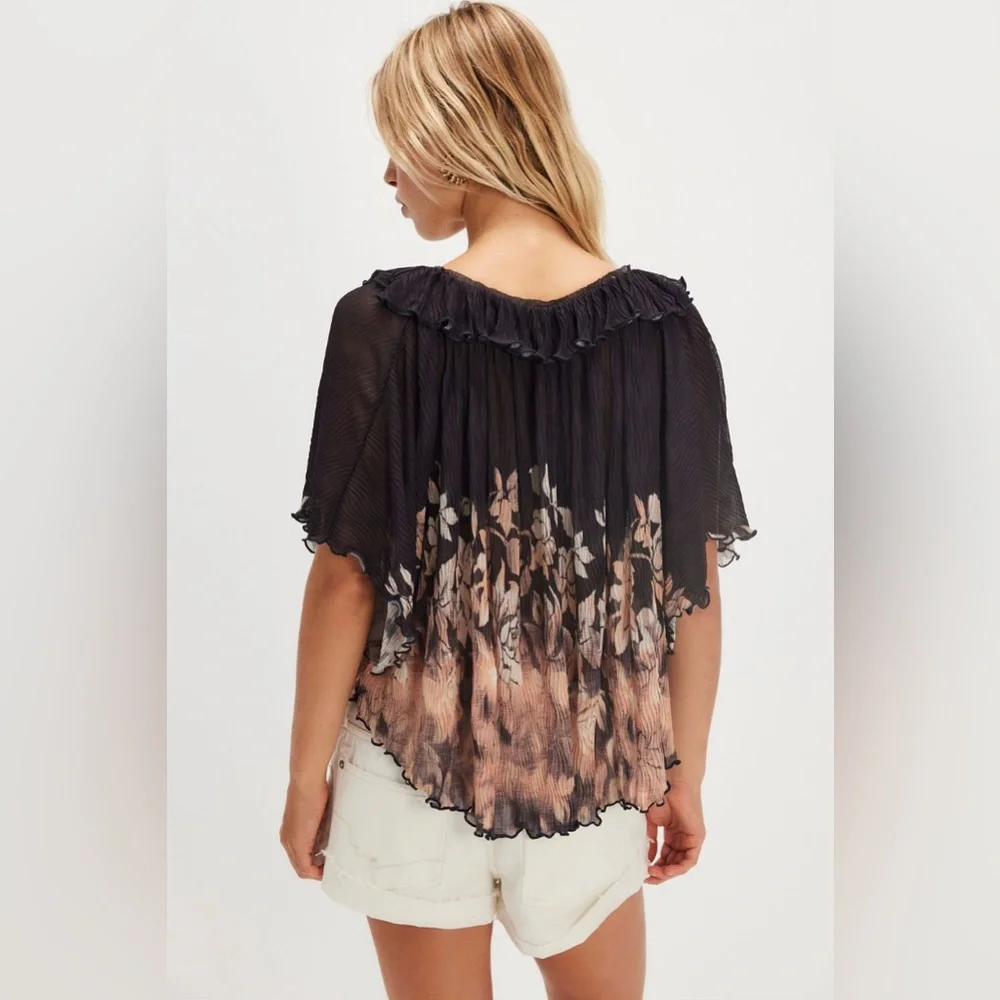 FREE PEOPLE Flora Cape Top/BLOUSE - Picture 2 of 6